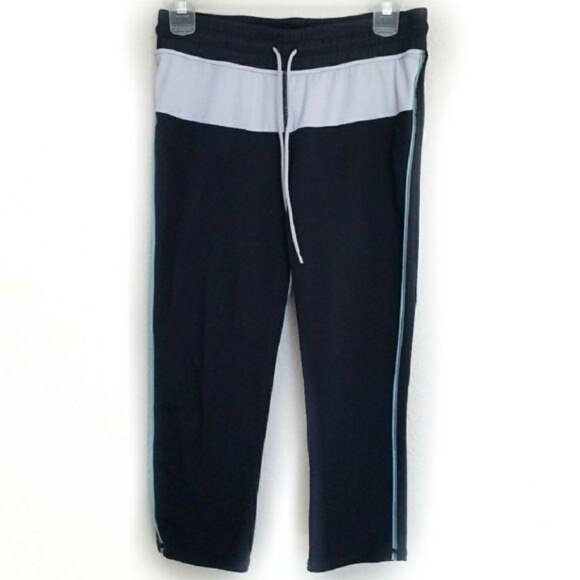 Fabletics Womens Black & White Capri Joggers Size M - Picture 2 of 4
